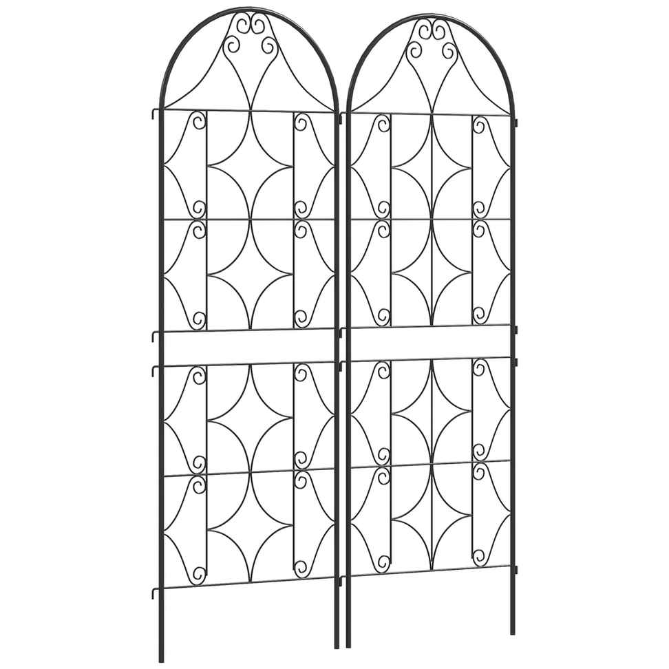 Podpora do roślin Outsunny 50x150cm, czarna