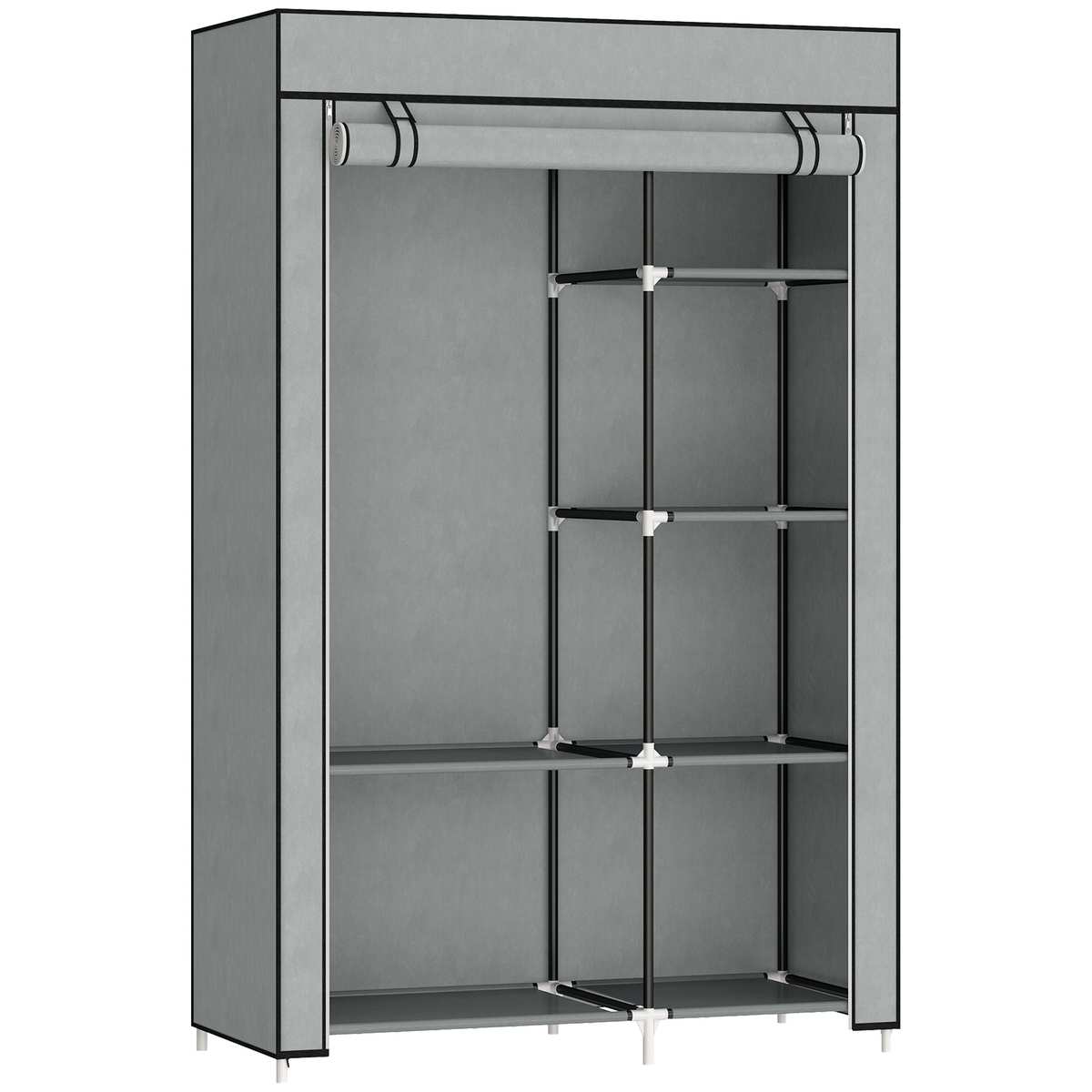 Szafa materiałowa Homcom 103x43x162,5cm., szaro-czarna