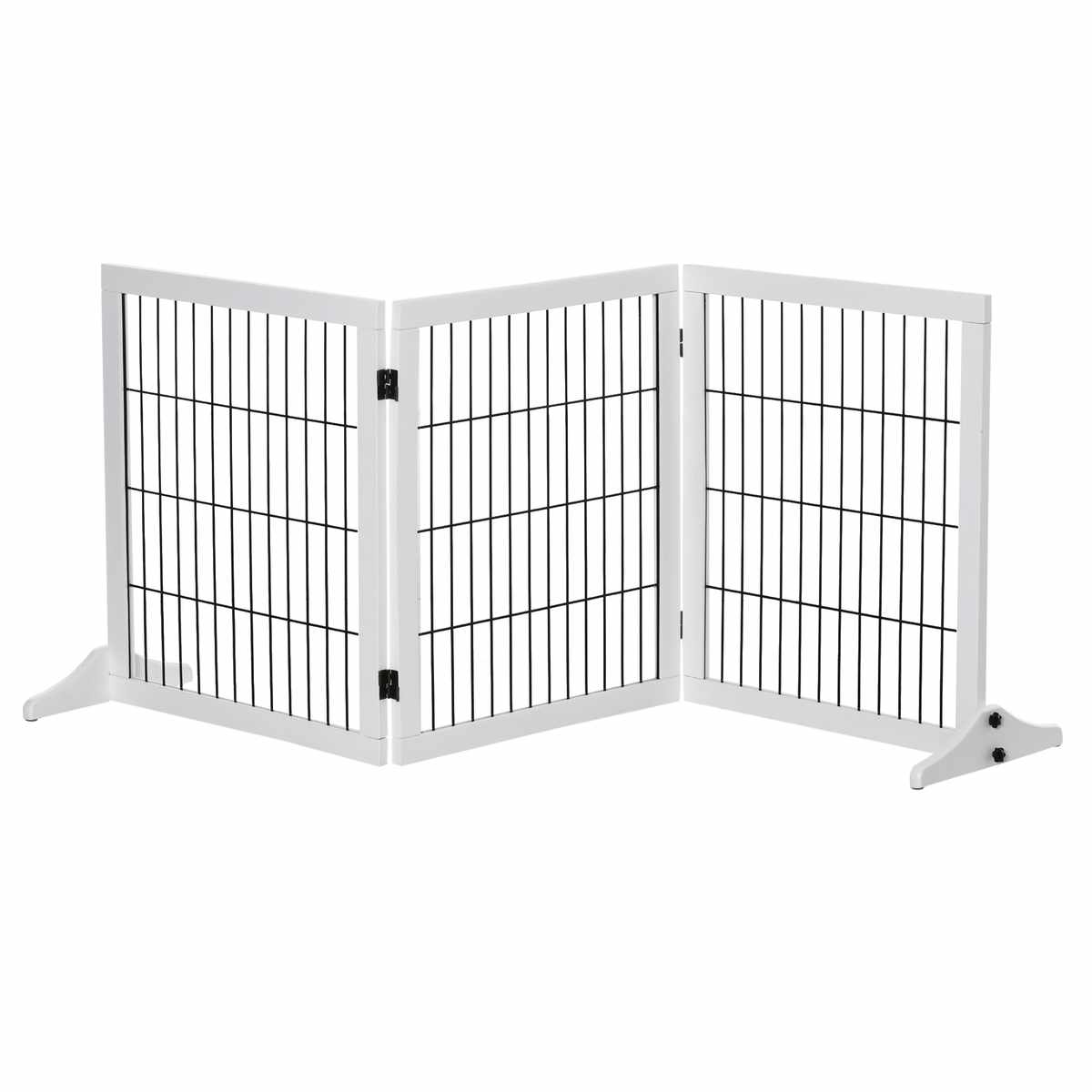 Wybieg dla psa PawHut 185x36x71cm, biały/czarny