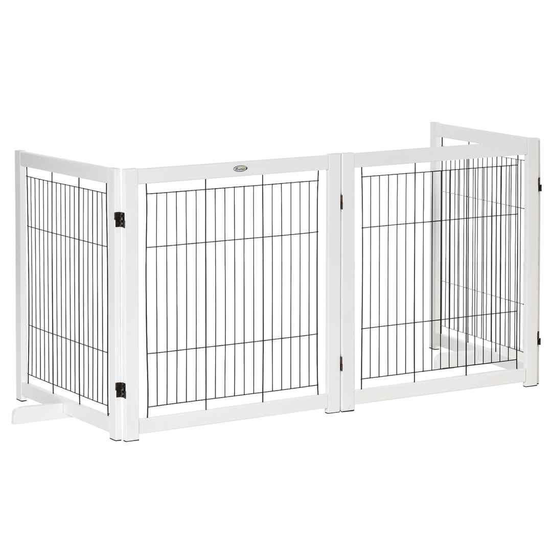 Wybieg dla psa PawHut 305x35,5x82cm, biały/czarny