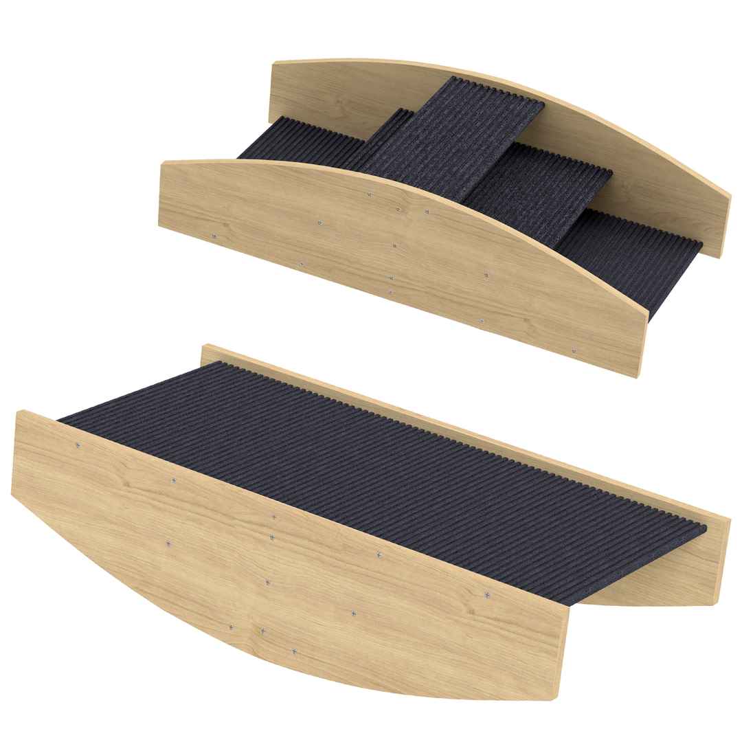 Schody dla psa Pawhut 80x39,5x20cm, jasnobrązowe/czarne