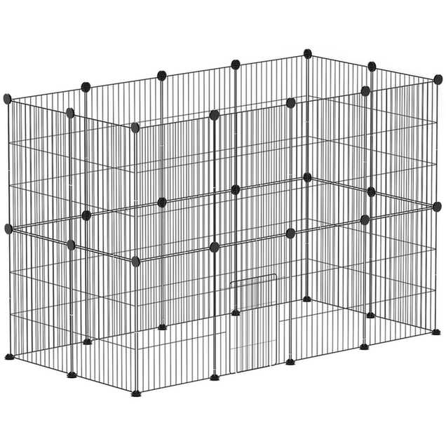 Wybieg dla zwierząt PawHut 120x60x80cm, czarny
