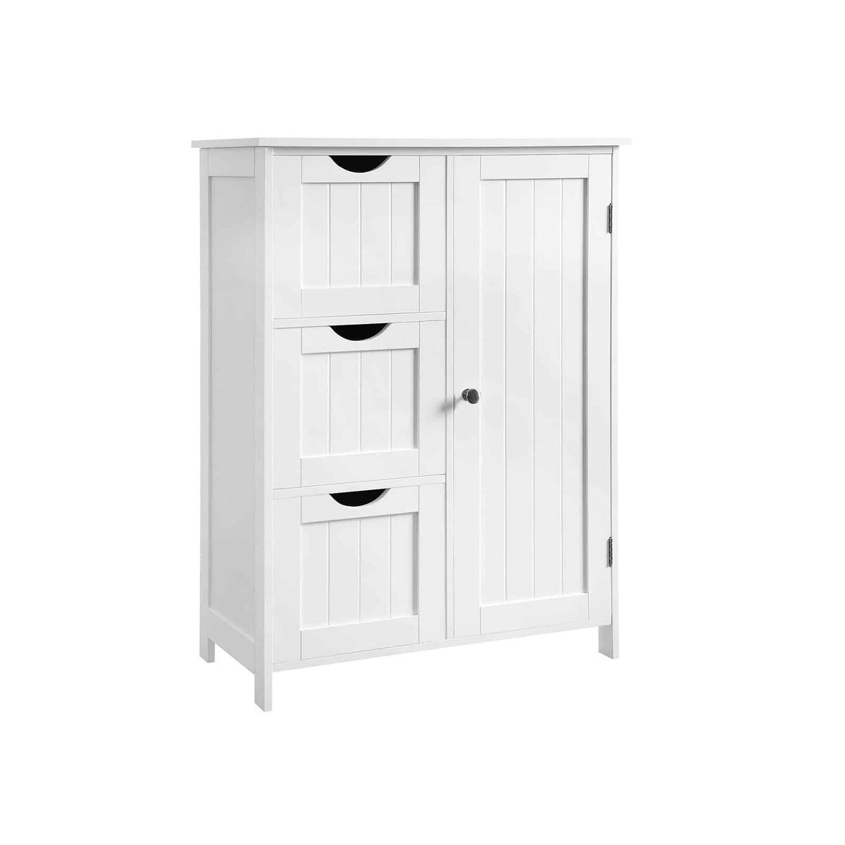 Szafka 60 x 30 x 81 cm z 3 dużymi szufladami, biała