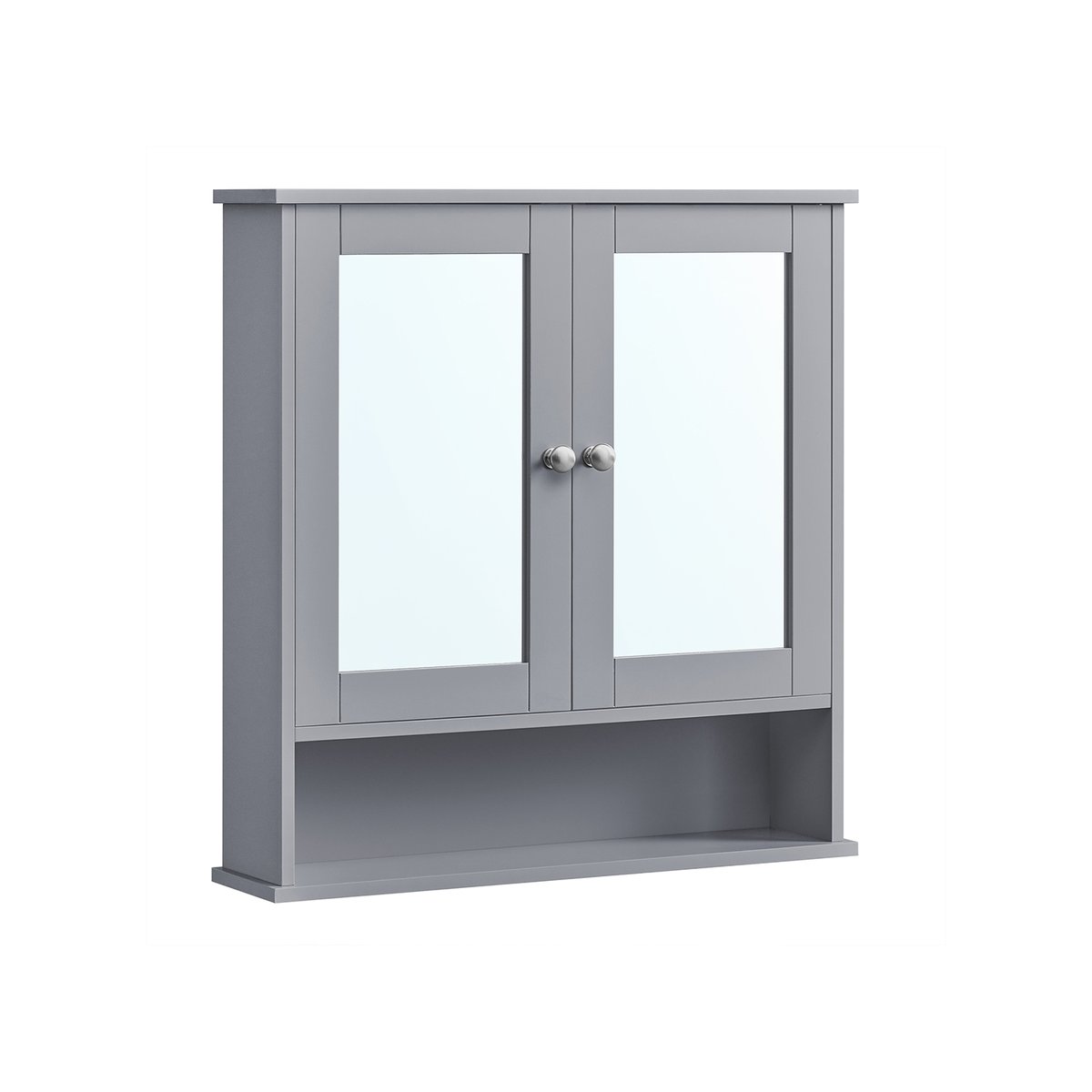 Szafka łazienkowa wisząca z lustrem 13x56,5x58,5cm, szara
