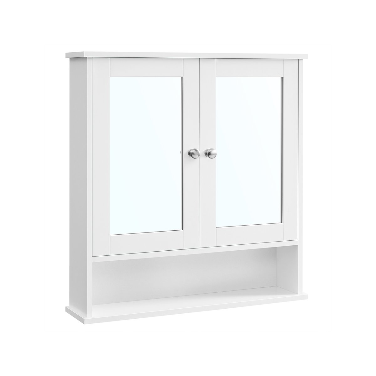Szafka łazienkowa wisząca z lustrem 15x65x75cm, biała