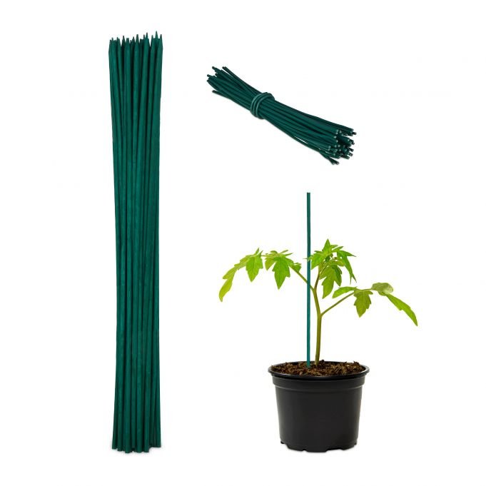 Zestaw 50 kratek ogrodowych 30cm., zielony