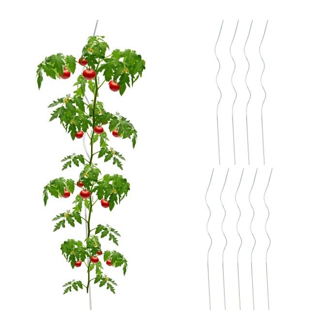 Zestaw 10 kratek ogrodowych 90cm, kolor srebrny