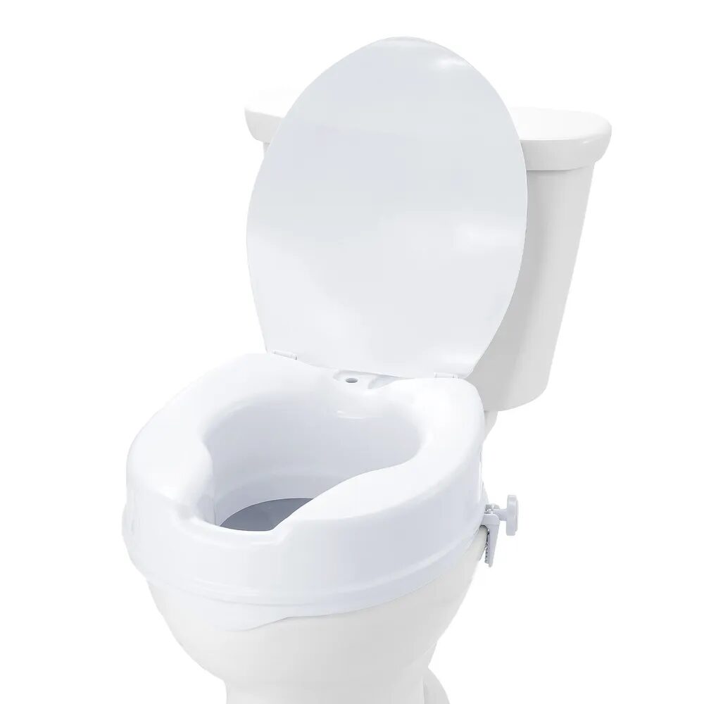 Podwyższona deska sedesowa 10 cm, uniwersalny mechanizm podnoszenia, dla osób niepełnosprawnych