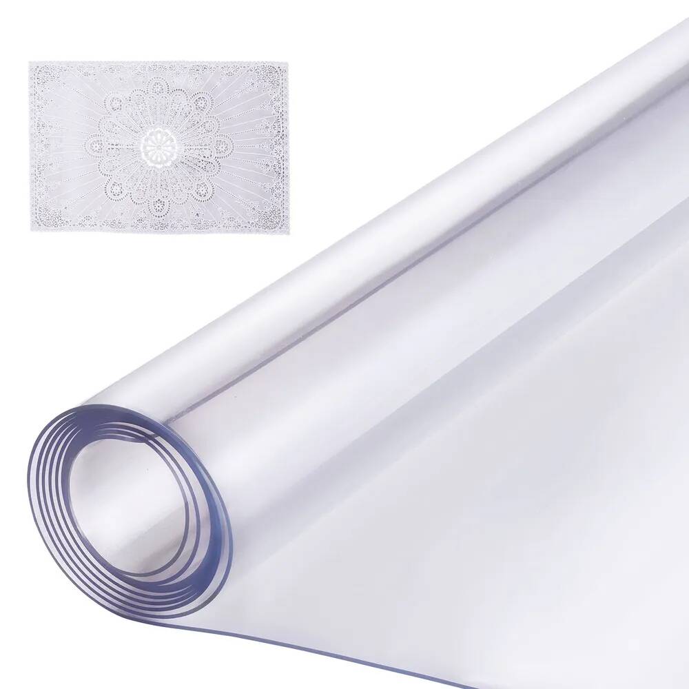 Przezroczysty plastikowy prostokątny pokrowiec na stół, 24 x 96 cali, PVC