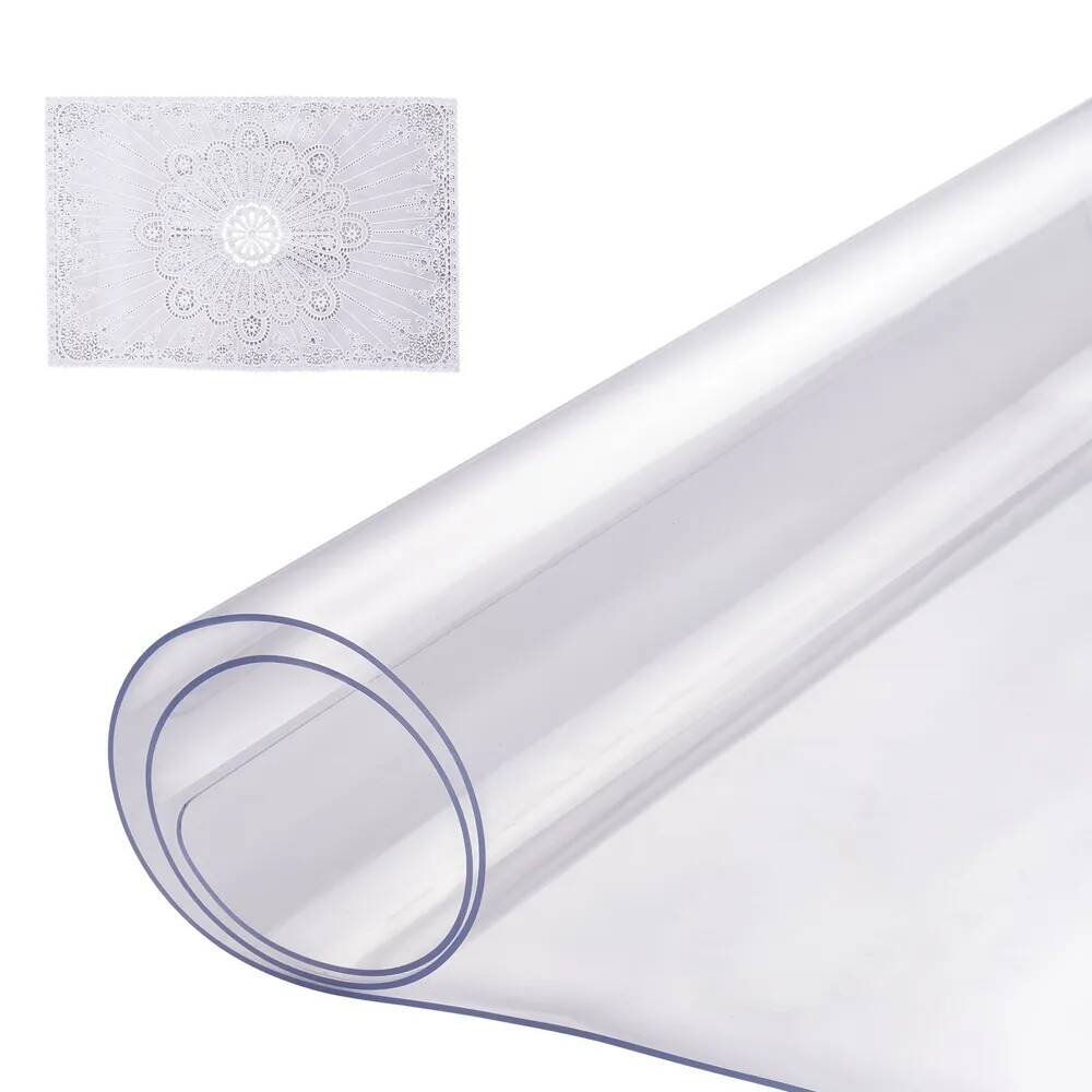 Plastikowa przezroczysta prostokątna mata stołowa, 16x32 cale, PVC