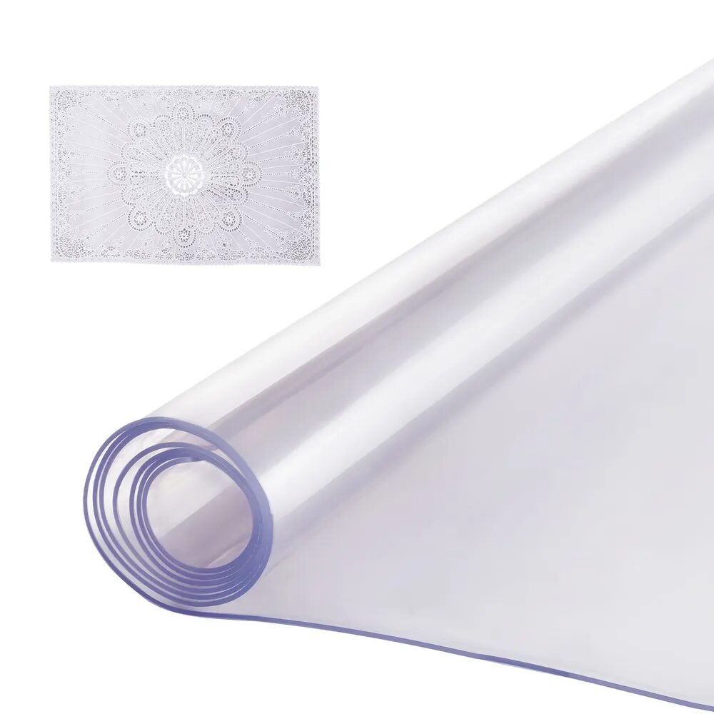Plastikowa prostokątna mata stołowa 40x60 cali, PVC, przezroczysta