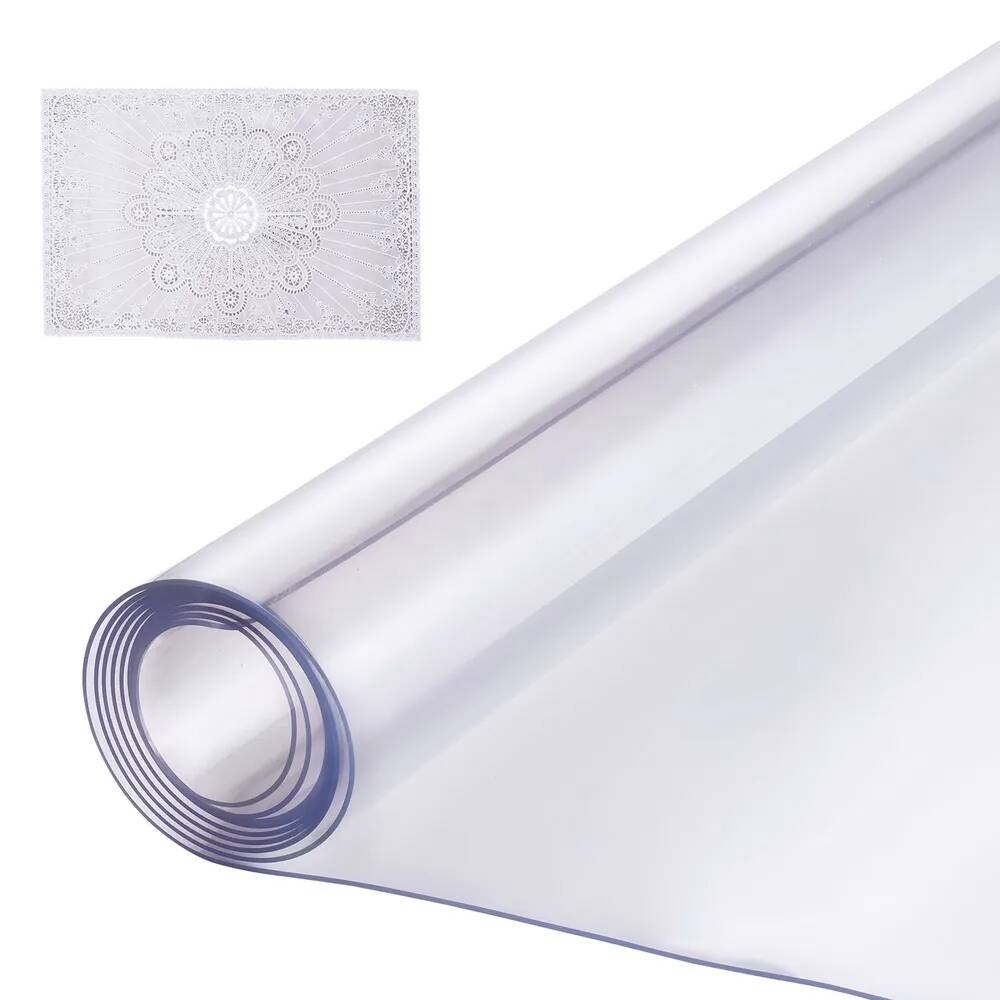 Plastikowa prostokątna mata stołowa 36x54 cale, przezroczysta z PVC, wodoodporna