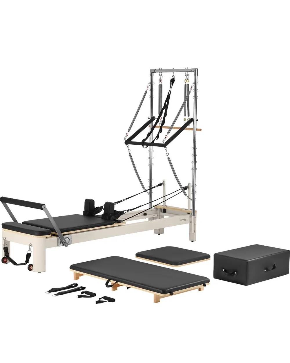 Reformer Pilatesa z oporem i trampoliną, do 180 kg