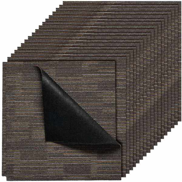 Płytki dywanowe wielokrotnego użytku, 610x610 mm, 24 szt., szaro-brązowe