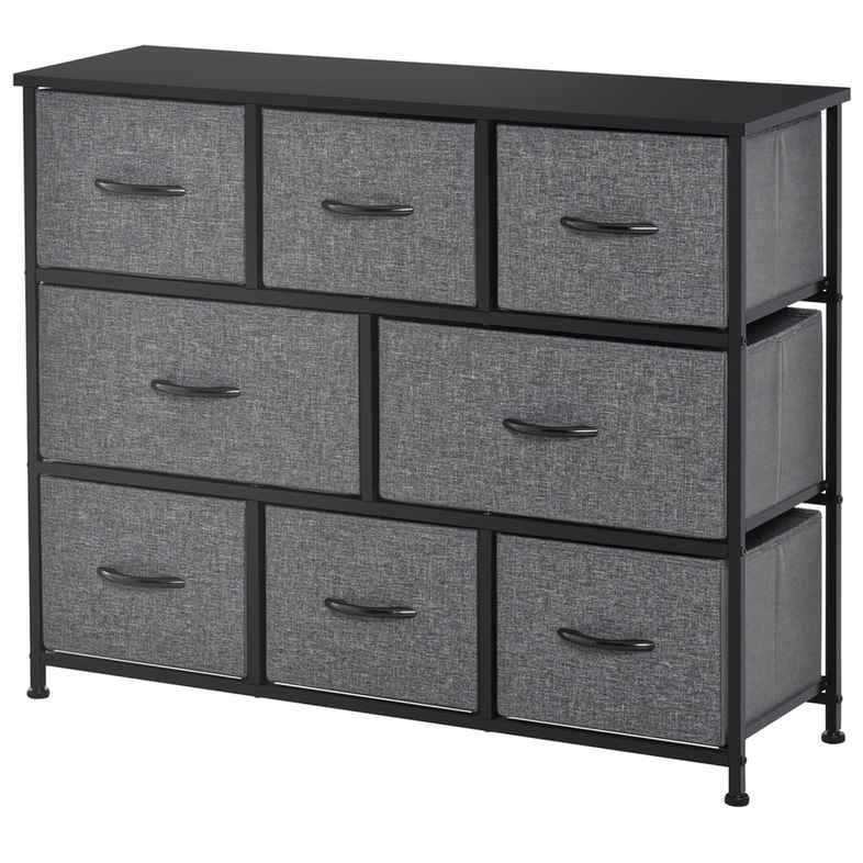 Komoda z 8 szufladami materiałowymi, 8 szuflad, 100 × 78,5 × 30 cm