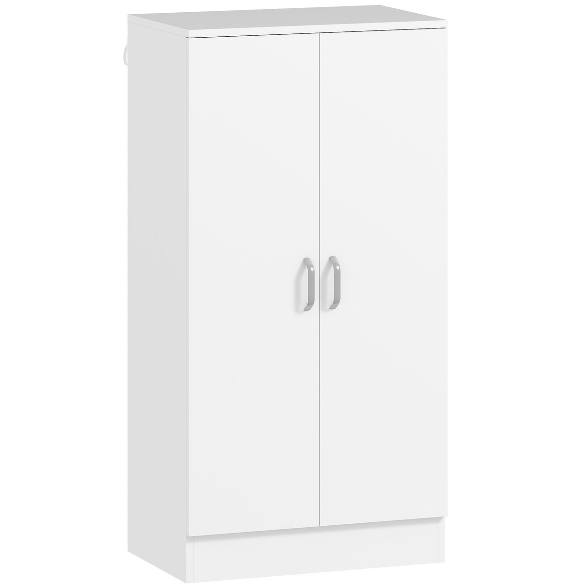 Szafka na buty z regulowanymi półkami, 14 par, 55 x 35 x 108 cm, biała