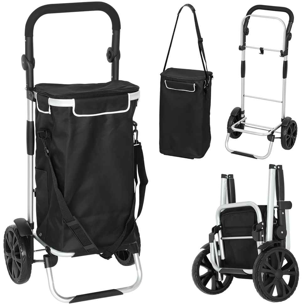 Wózek sklepowy Aosom, 3 w 1, 40 l, 45,5 × 97 × 35,5 cm