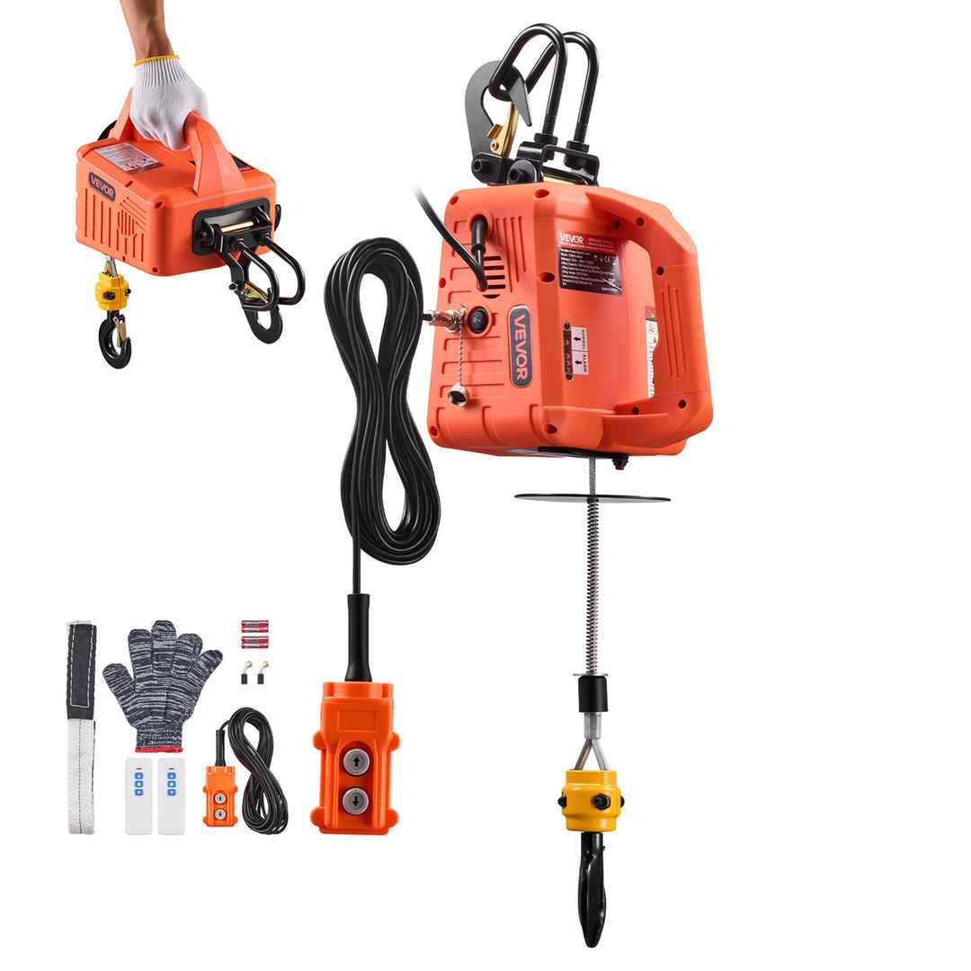 VEVOR Wciągnik elektryczny 500KG-HXA2, 500 kg, 1500 W, 23 × 22 × 20 cm