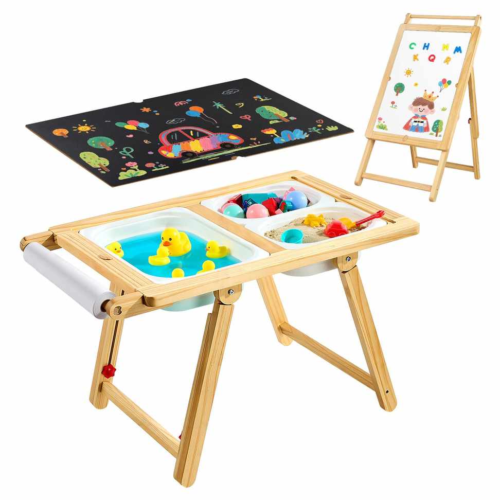 Stolik sensoryczny dla dzieci VEVOR G16SKU2, 7 w 1, 82 × 51 × 52 cm