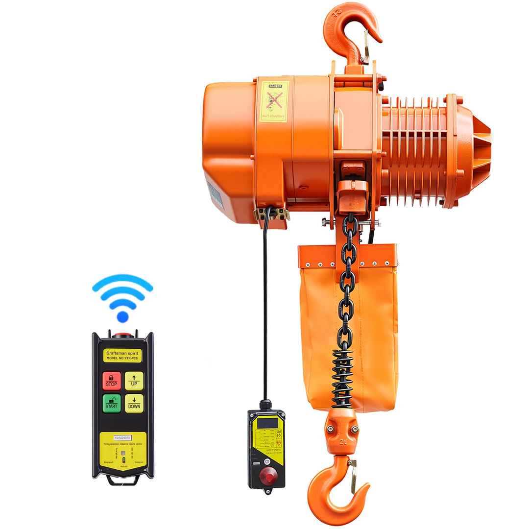 VEVOR Wciągnik łańcuchowy elektryczny HHBB-2T, trójfazowy, 615 × 430 × 770 mm