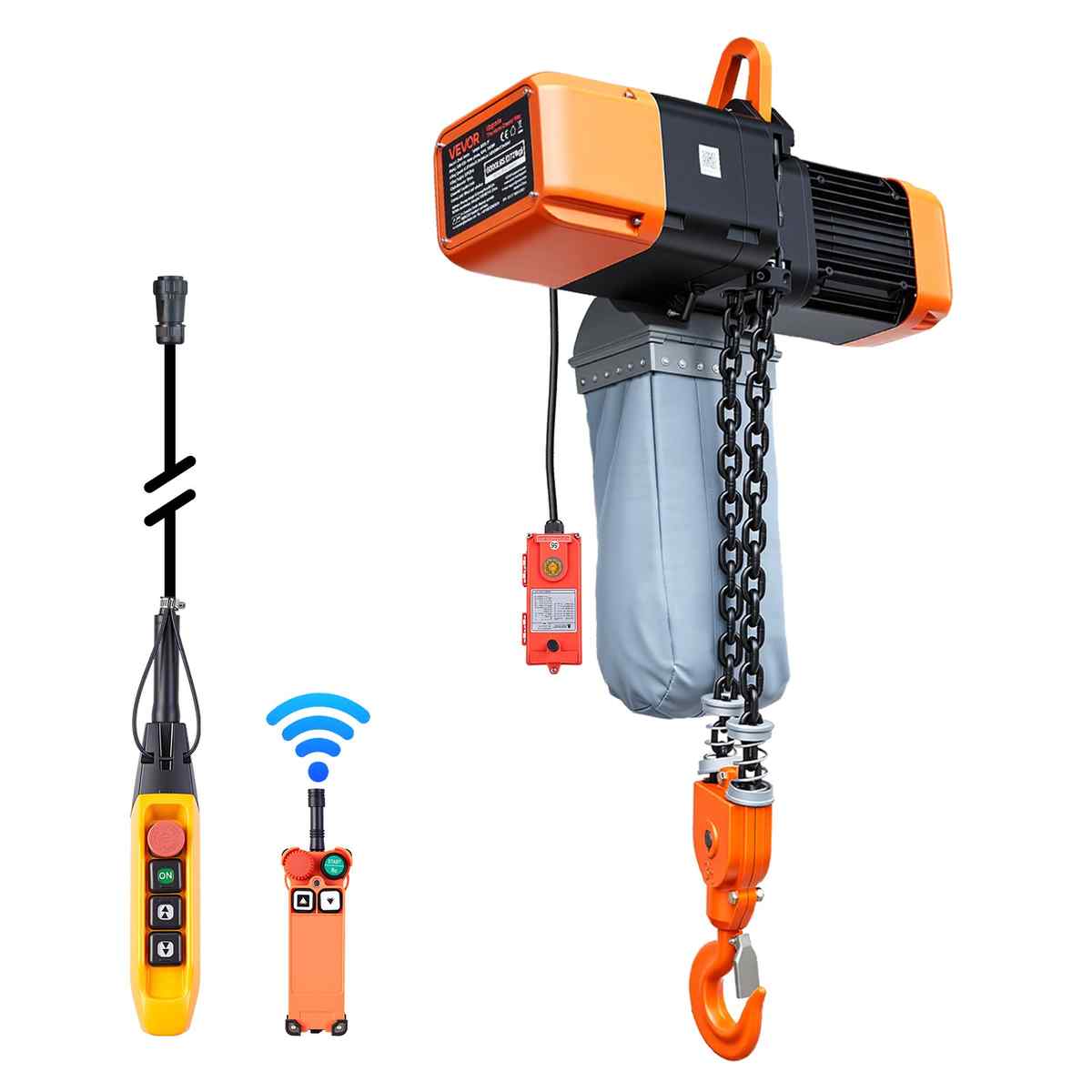 VEVOR Wciągnik łańcuchowy elektryczny 2721 kg, 69,5 × 76 × 42 cm