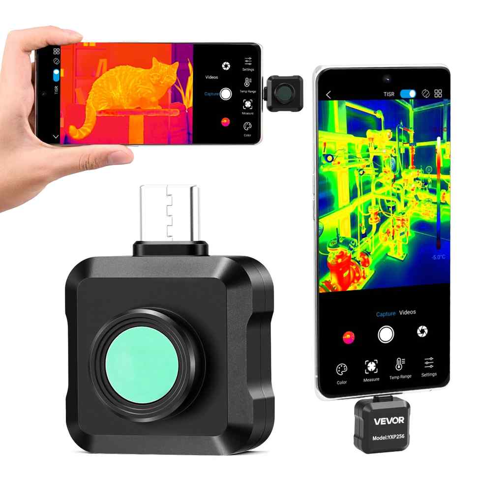 VEVOR Kamera termowizyjna YXP256, Android, 11,5 × 6 × 16 cm