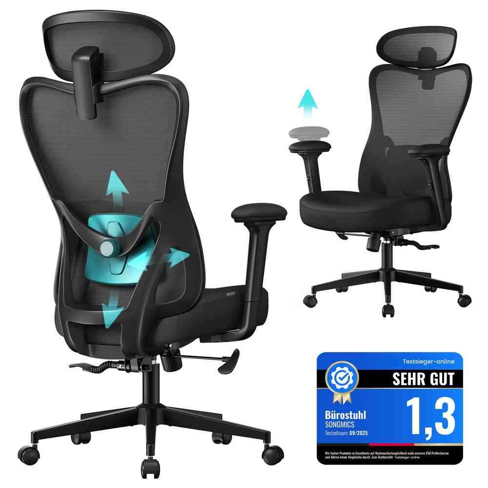 SONGMICS Ergonomiczny fotel biurowy OBN066BH01