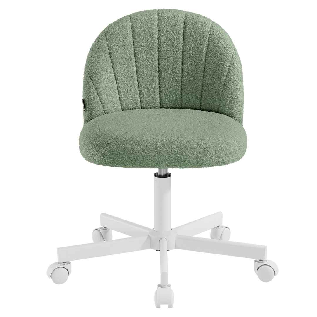 SONGMICS Fotel do makijażu i biura, zielony, 60 × 83,5 × 60 cm