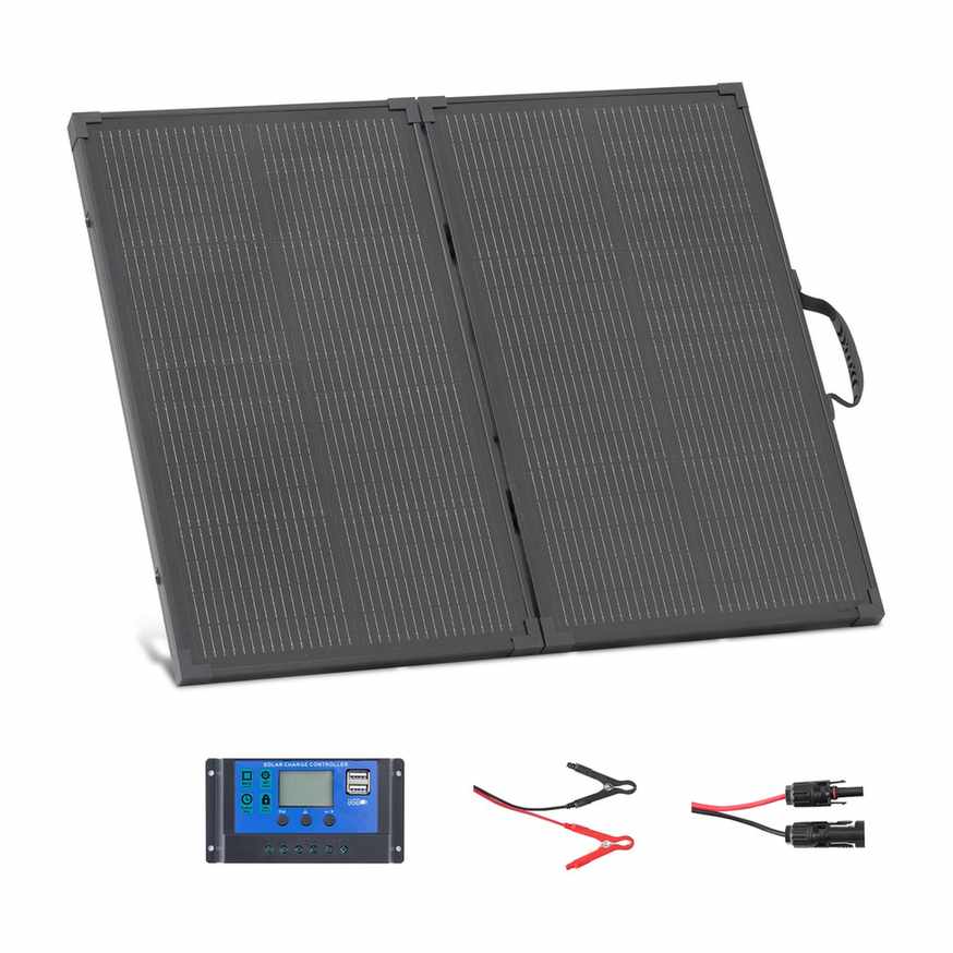 VEVOR Składany panel słoneczny 100 W, 69,3 × 82 × 3 cm