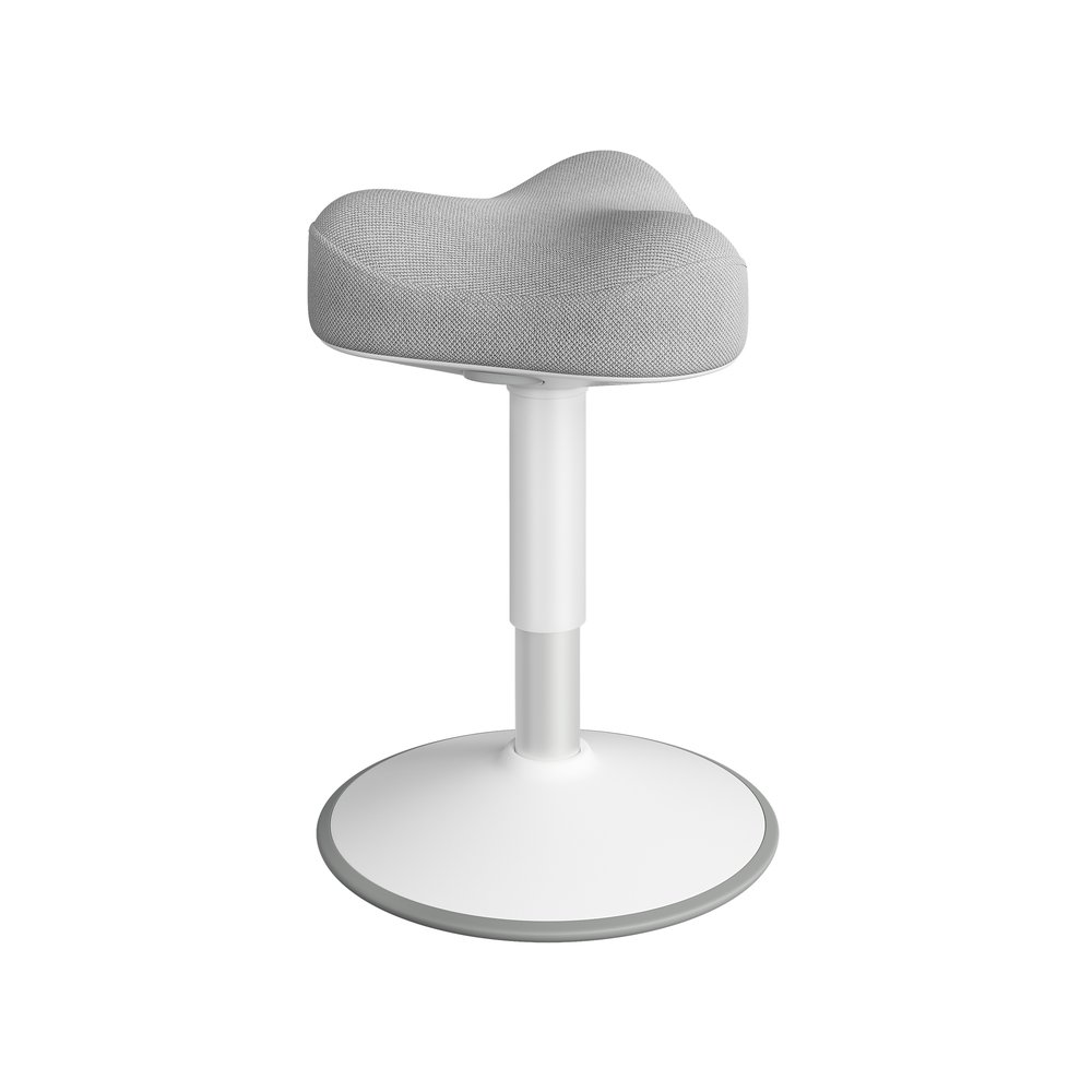 SONGMICS Stołek stojący siedzisko obrotowe 360°, 36 × 36,5 × 48–65,5 cm