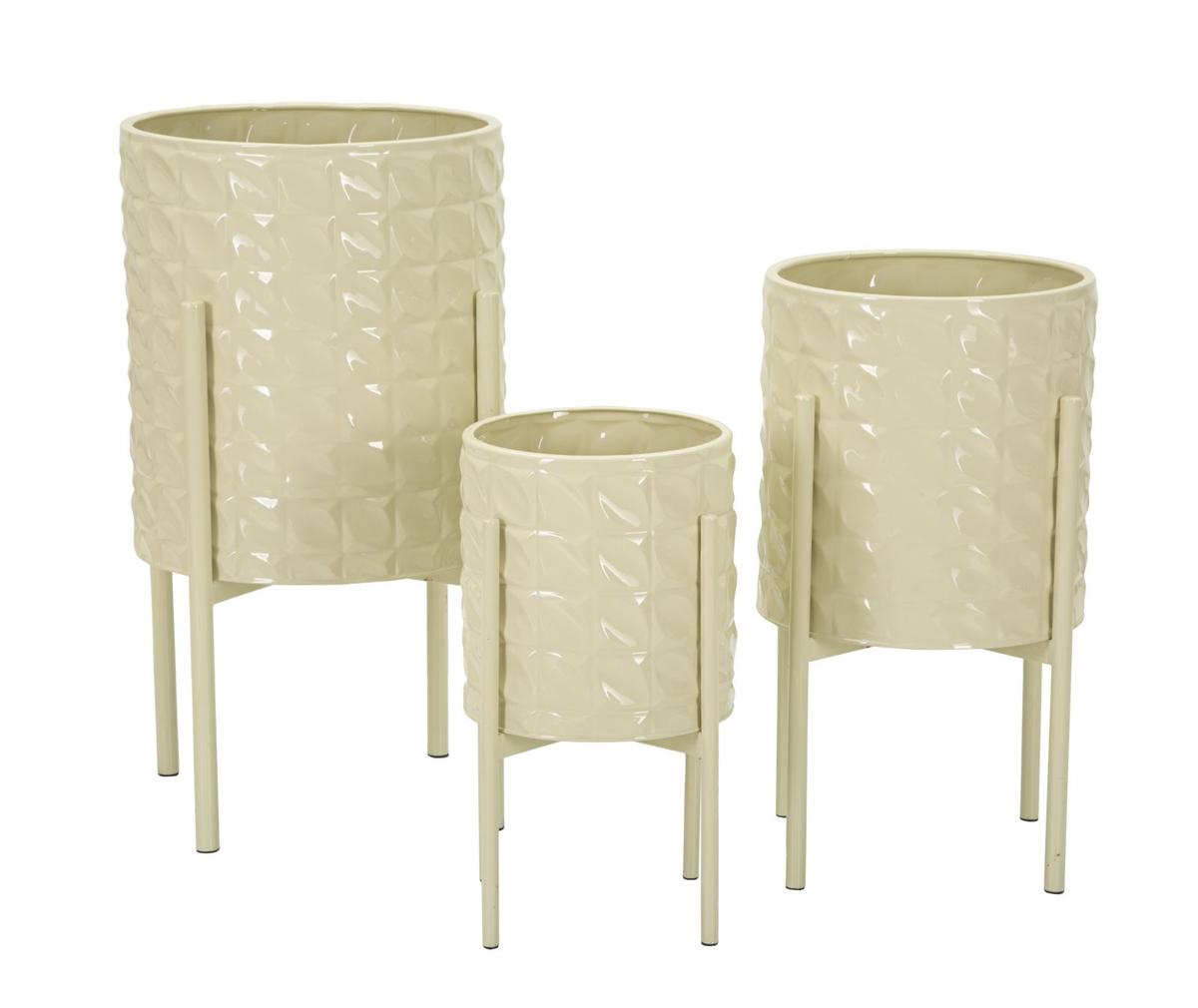 Stojaki na kwiaty Betsy, 3 szt., 36 × 56,5 × 36 cm, 30 × 48,5 × 30 cm, 24 × 37,5 × 24 cm