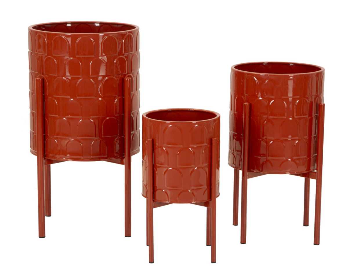 Stojaki na kwiaty Archy, 3 szt., 36 × 56,5 × 36 cm, 30 × 48,5 × 30 cm, 24 × 37,5 × 24 cm