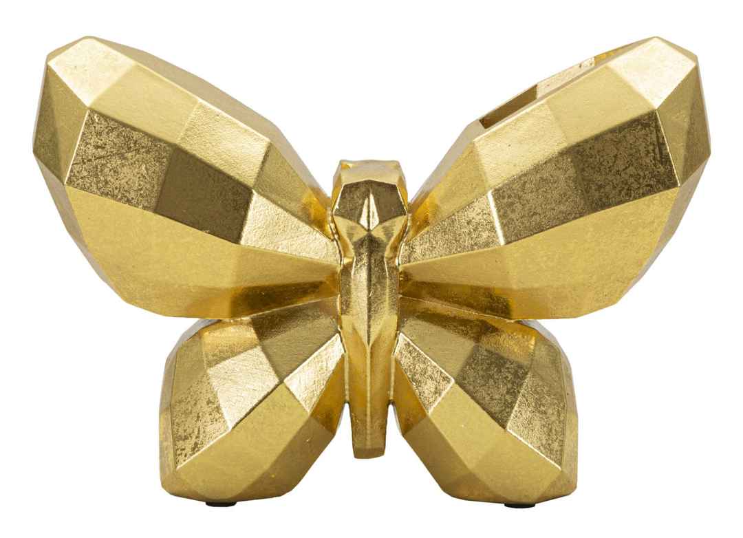 Wazon Motyl Złoty, 22,5 × 15 × 8 cm
