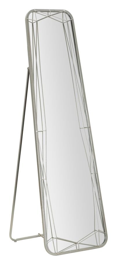 Lustro podłogowe stojące Srebro, 46 ​​× 153 × 2 cm