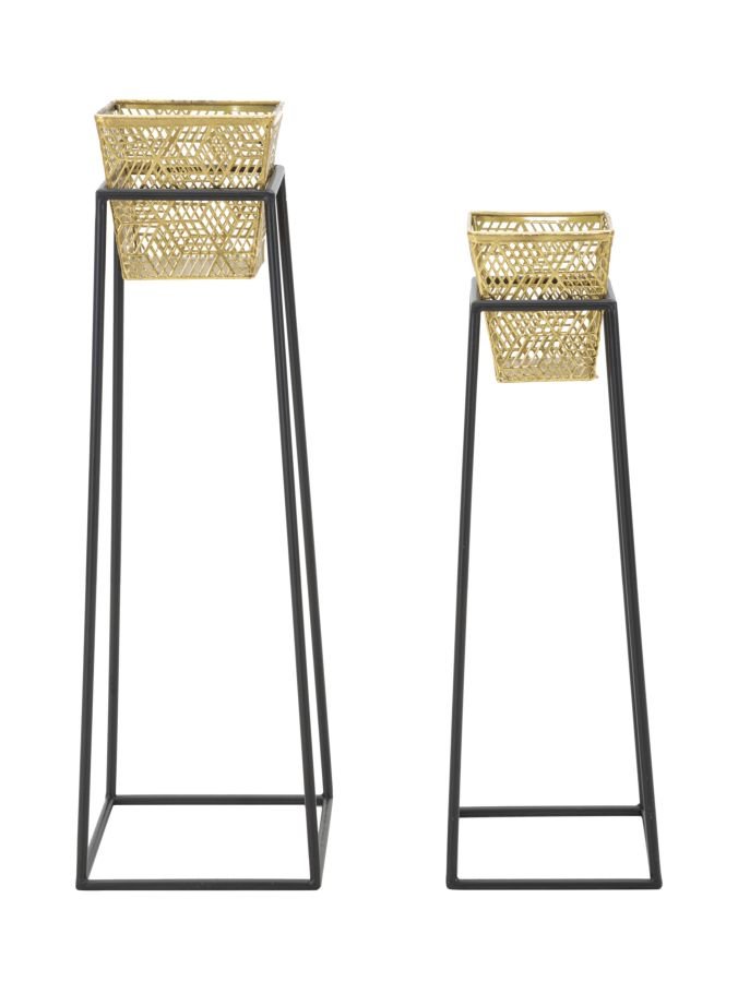 Stojaki na kwiaty, 2 szt., 23 × 70 × 23 cm i 20 × 60 × 20 cm
