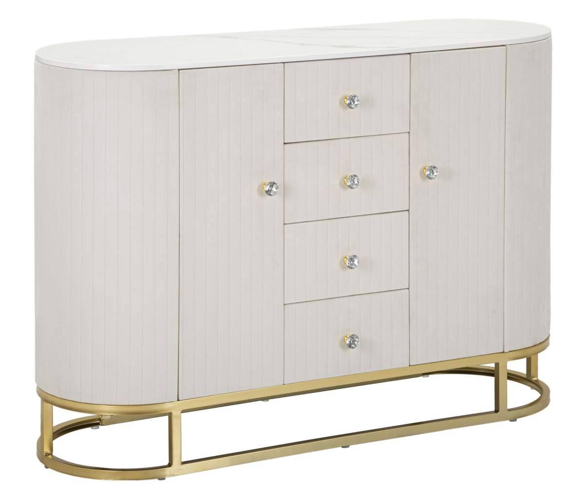 Szafka pokojowa Montpellier, 2 drzwi, 4 szuflady, 120 × 85 × 40 cm