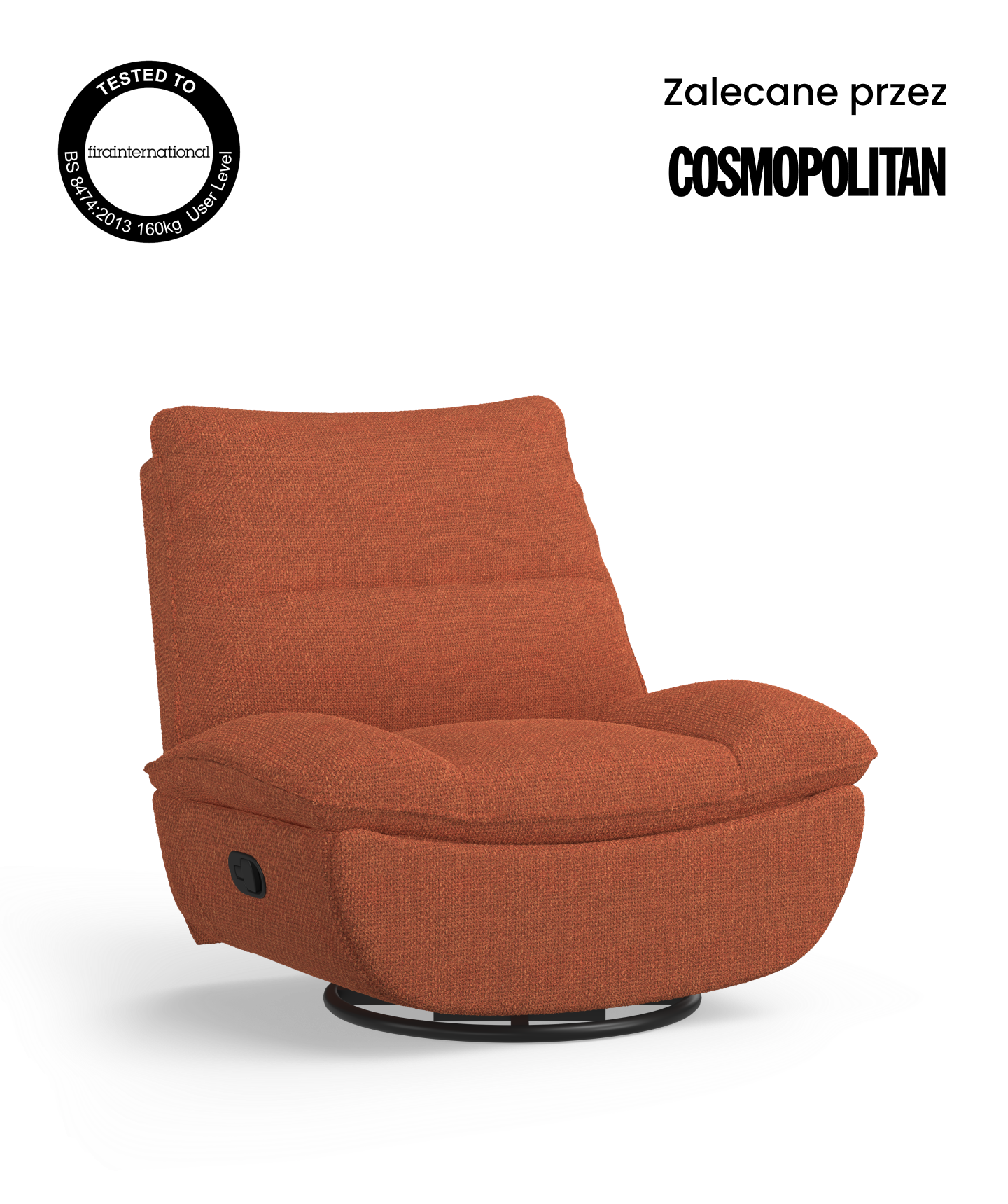 Obrotowy fotel bujany z uchwytem Lotus XC6/XR6