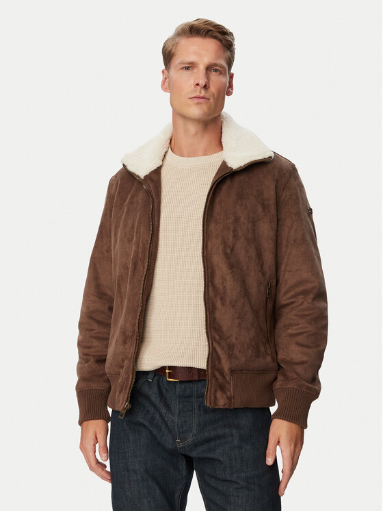 Guess Kożuch sztuczny M6BL41 K6733 Brązowy Regular Fit