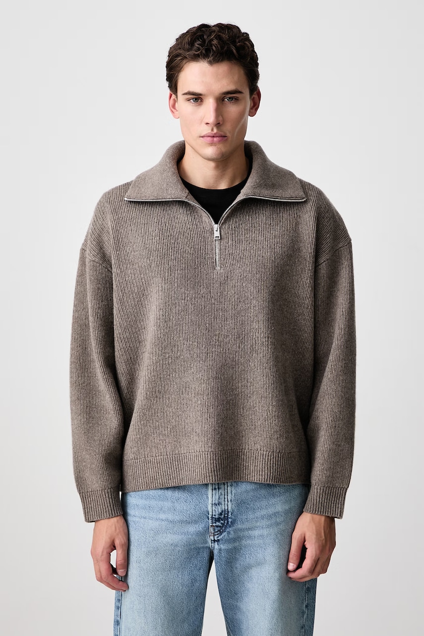 Frame RETRO POLO SWEATER półgolf wełniany męski