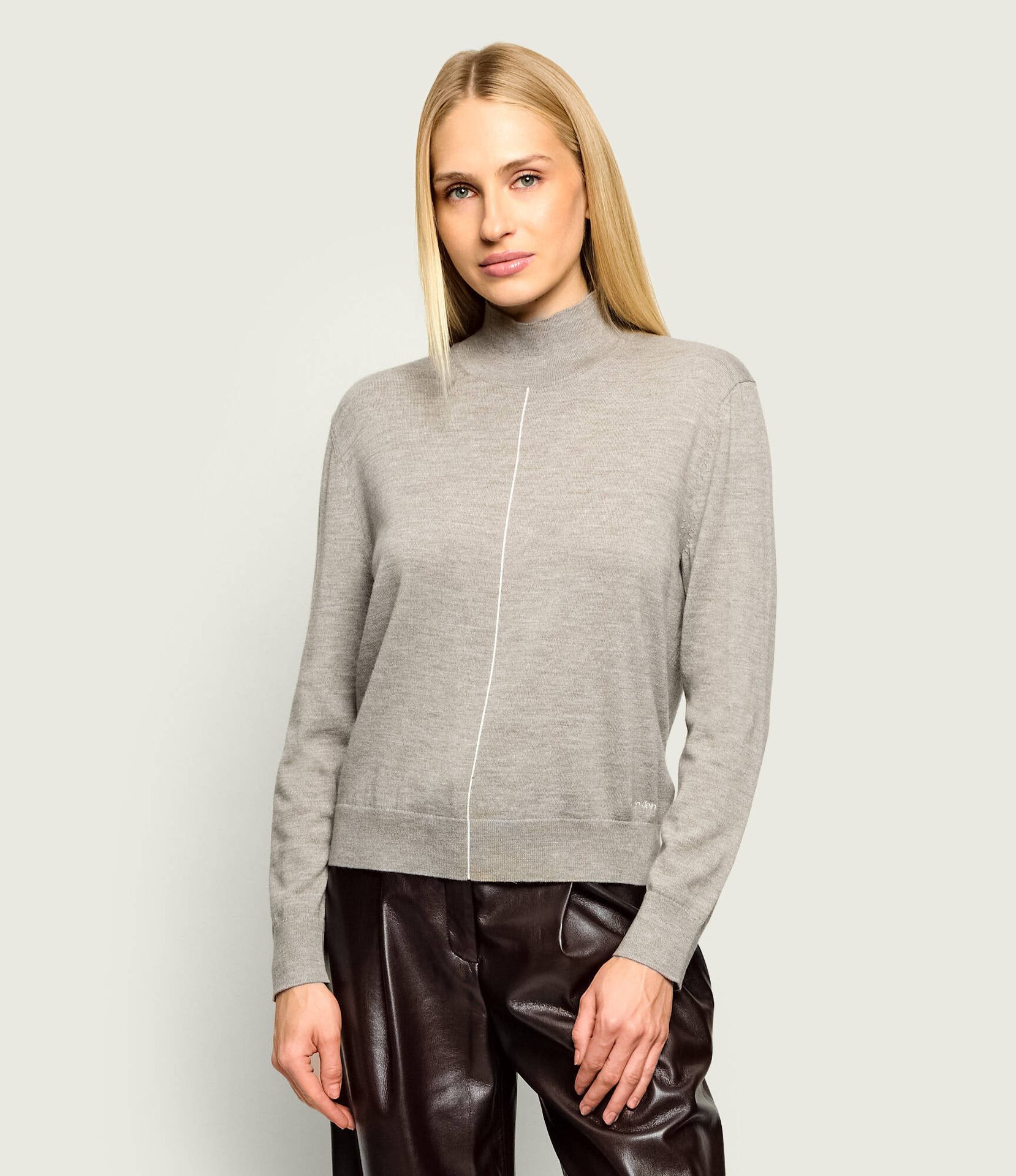 Calvin Klein Półgolf Regular Fit z dodatkiem wełny