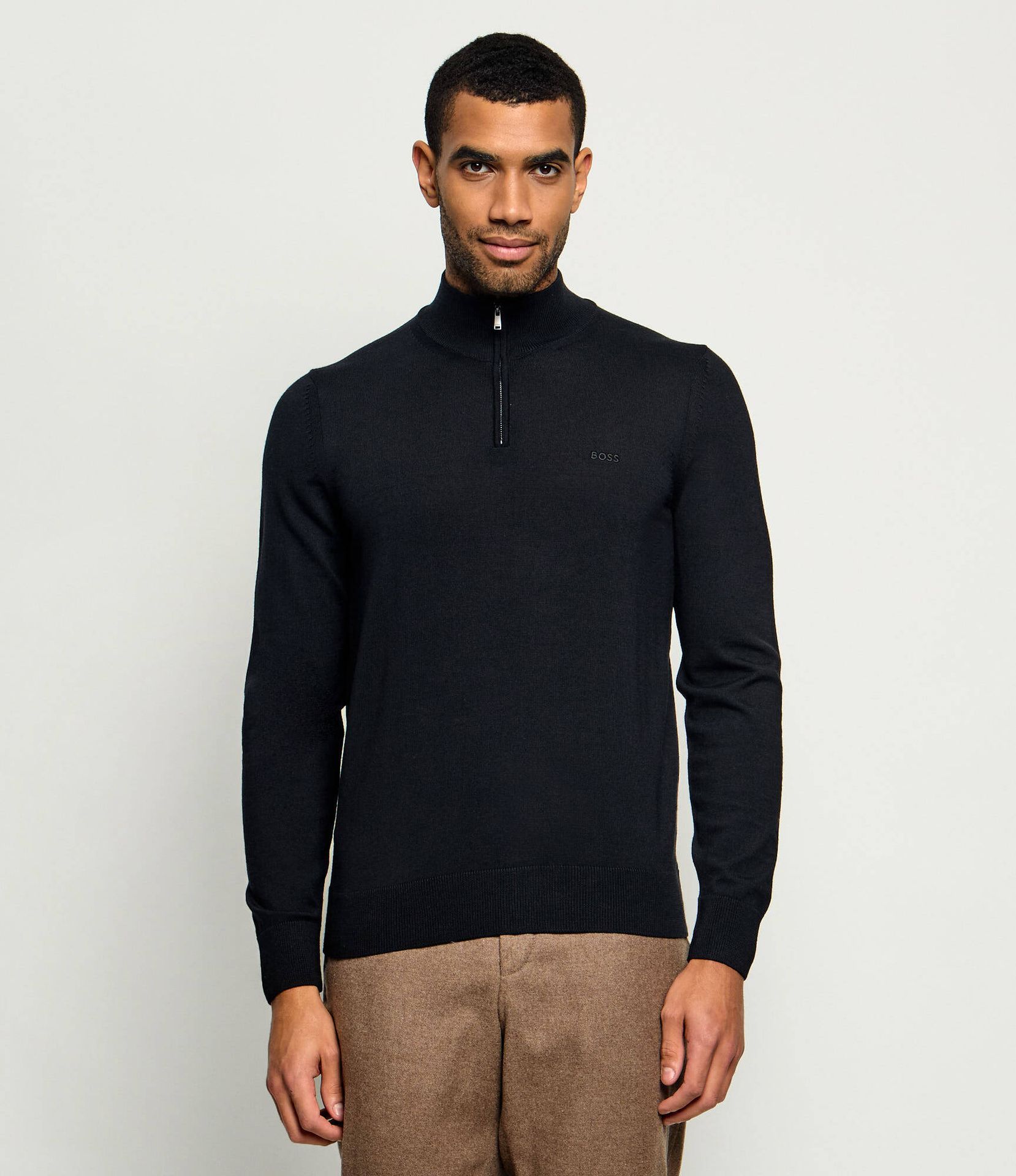 BOSS BLACK Wełniany półgolf H-Ebenji-L Slim Fit