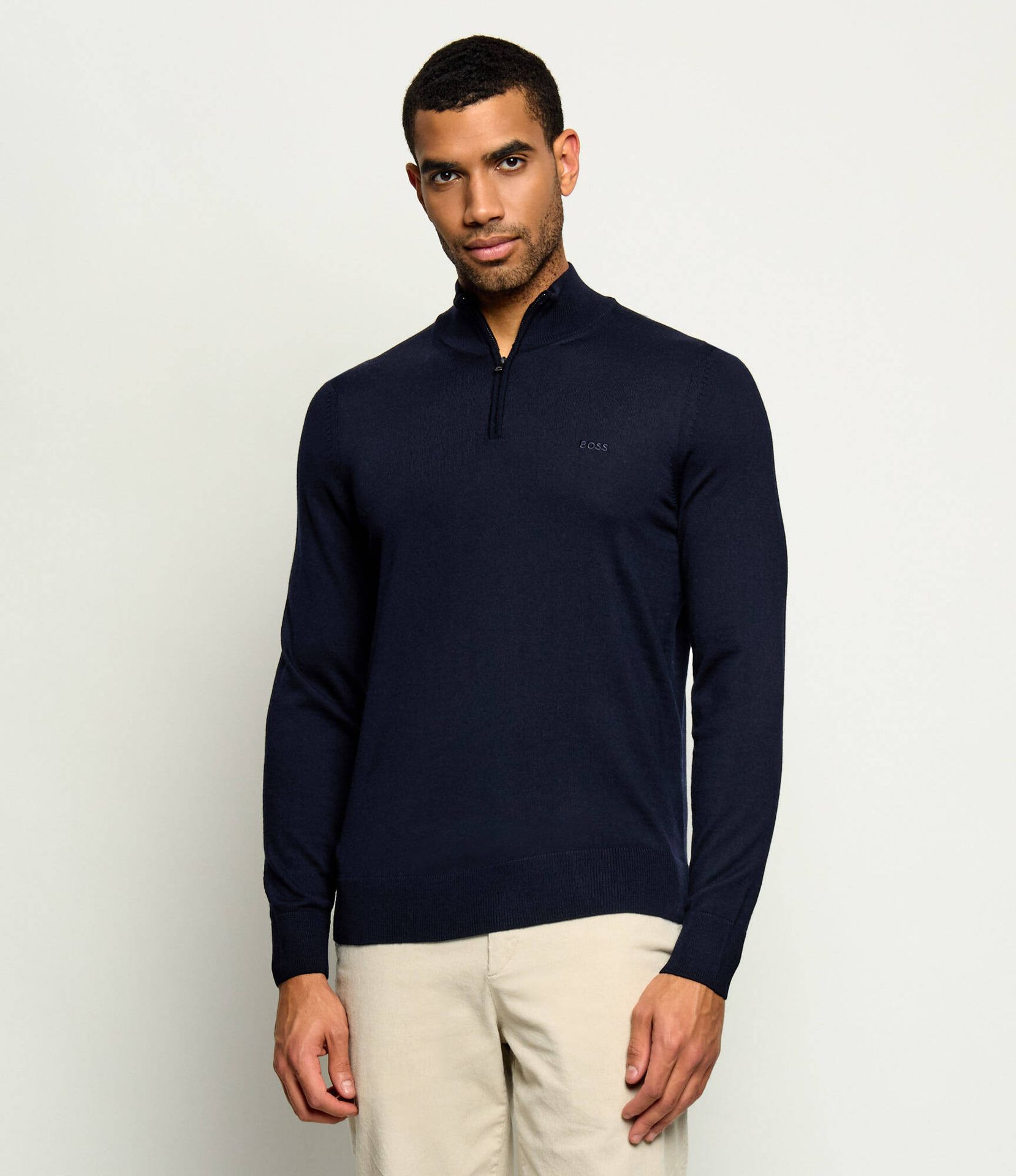 BOSS BLACK Wełniany półgolf H-Ebenji-L Slim Fit