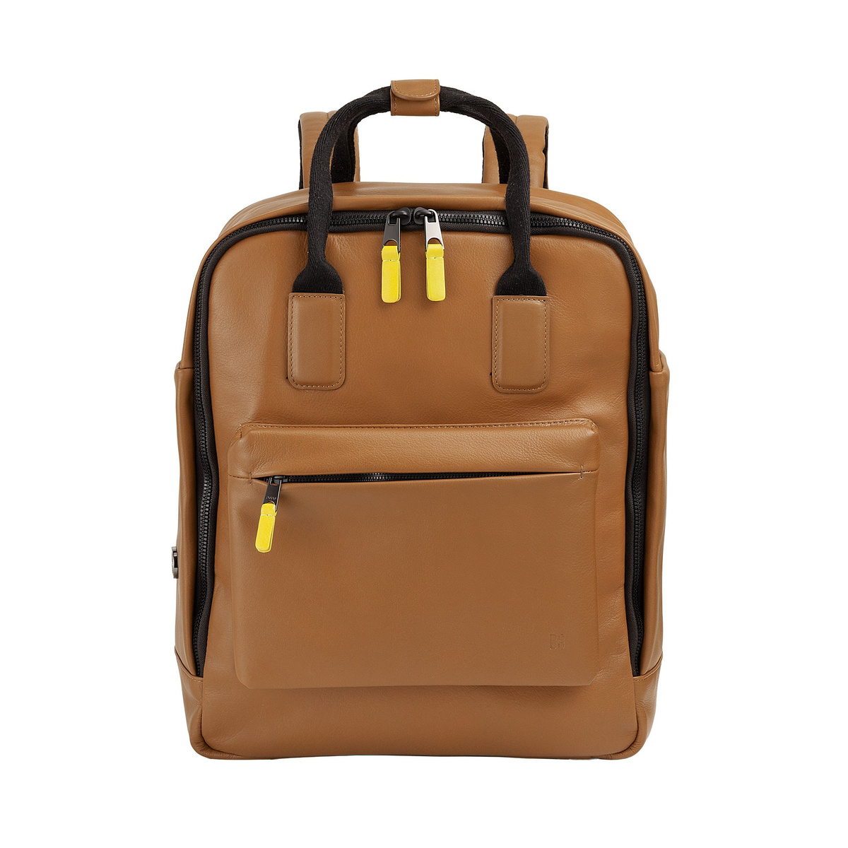 DUDU Aaron – skórzany plecak miejski unisex 19 l – koniakowy