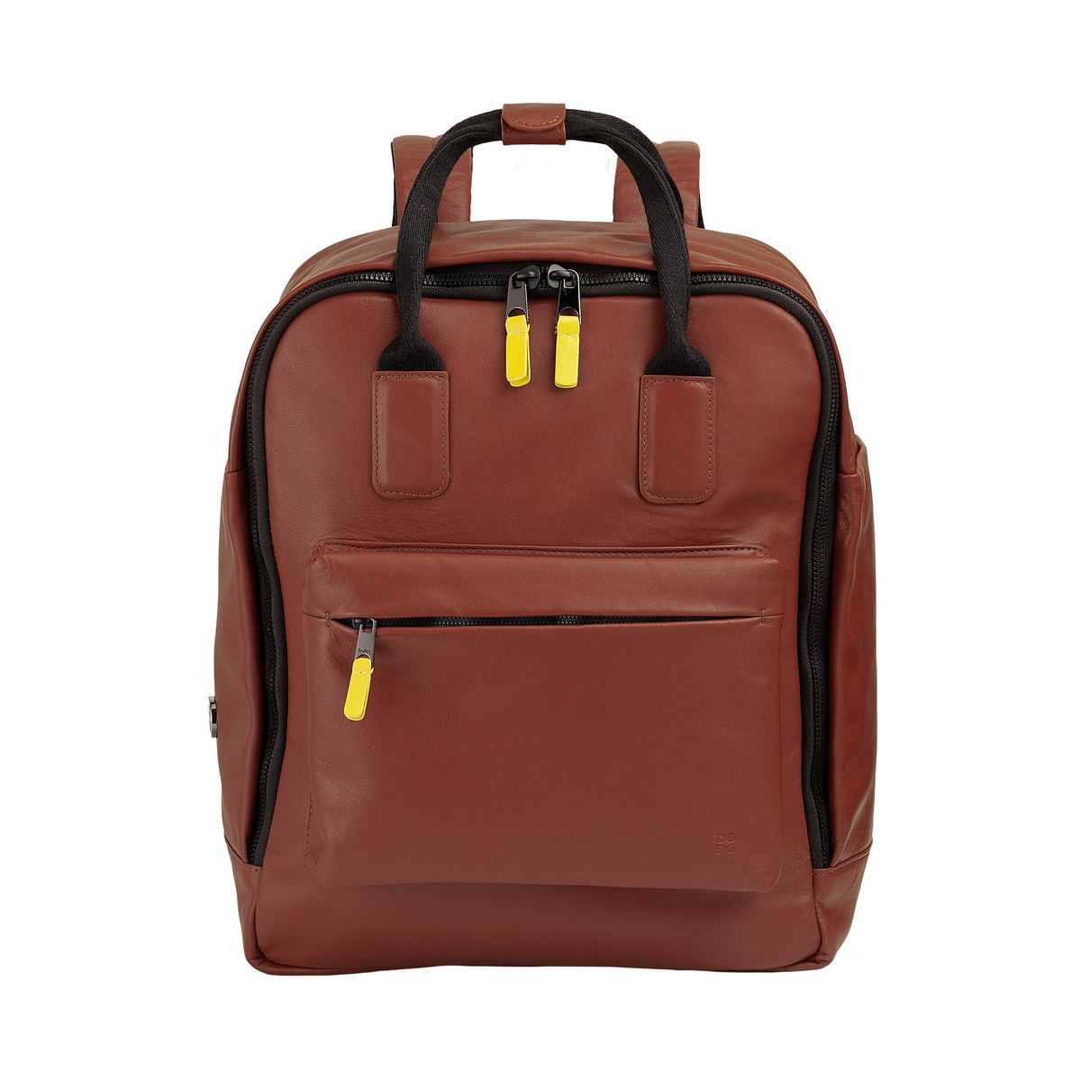 DUDU Aaron – skórzany plecak miejski unisex 19 l – ceglasty