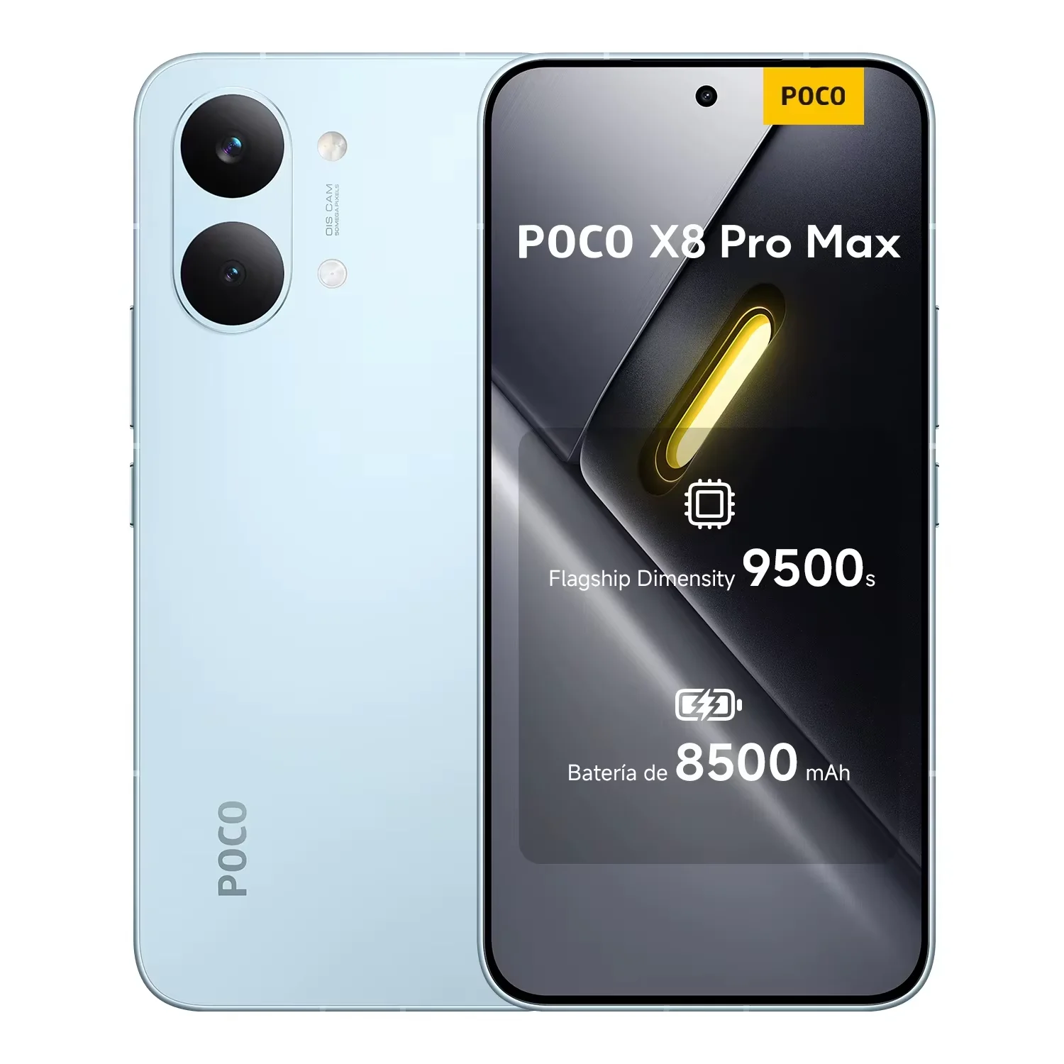 POCO X8 Pro MAX 5G – smartfon z obsługą NFC, procesor Dimensity 9500s, bateria 8500 mAh, aparat 50 MP z systemem stabilizacji obrazu OIS, 6,83-calowy wyświetlacz AMOLED o rozdzielczości 1,5K i Blue