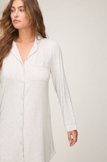 Hunkemöller Sukienka Essential z dżerseju z długim rękawem Szary