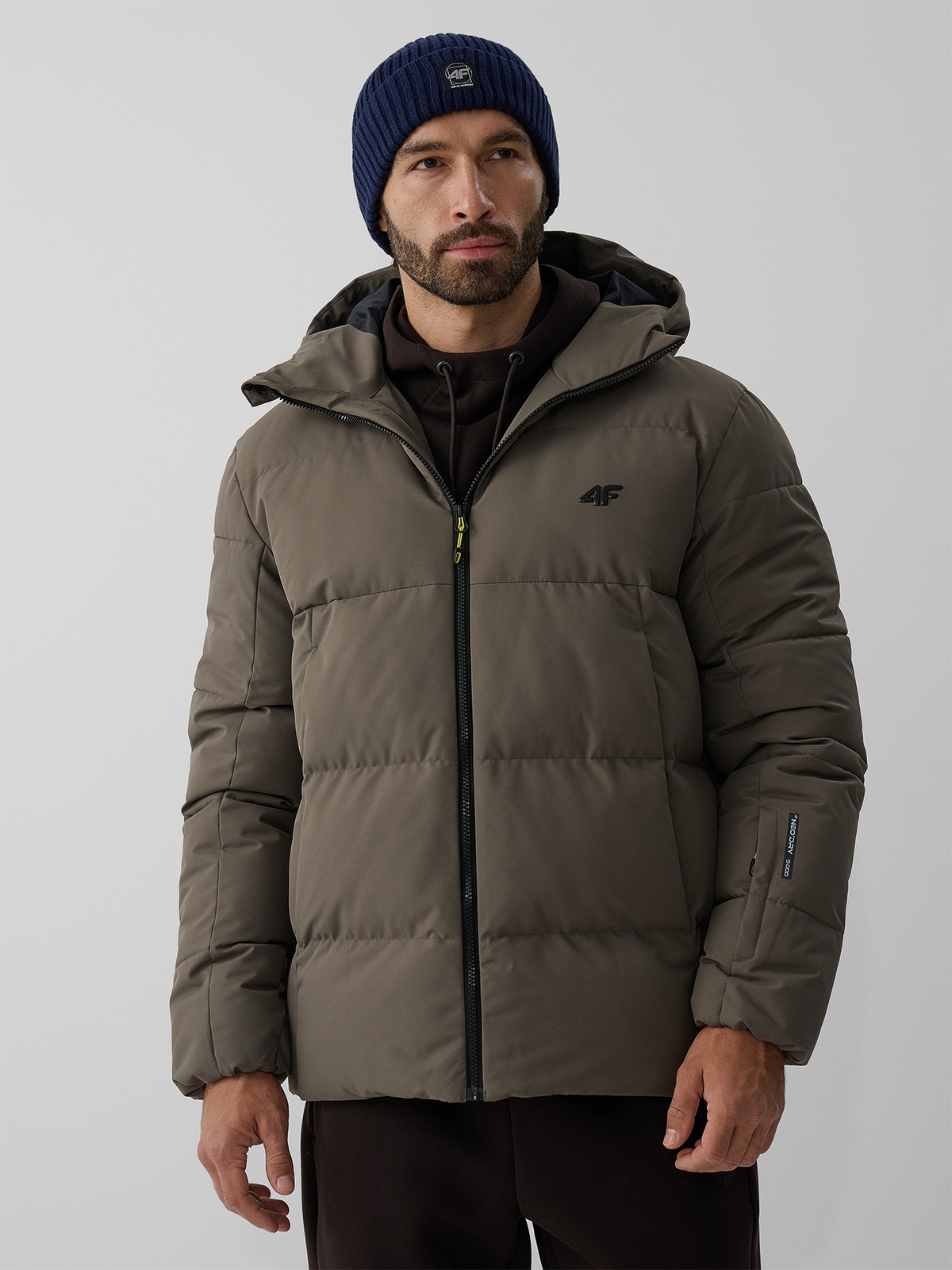 4F Kurtka zimowa membrana 5000 męska - khaki XXL