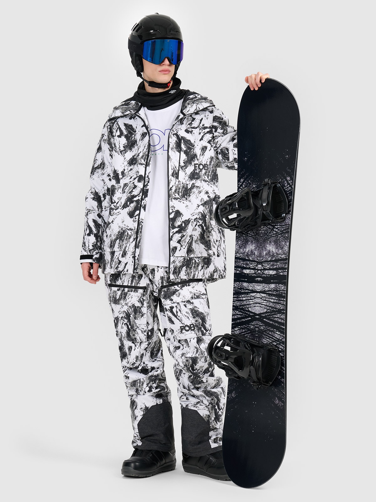 4F Kurtka snowboardowa membrana 15000 męska - multikolor XXL