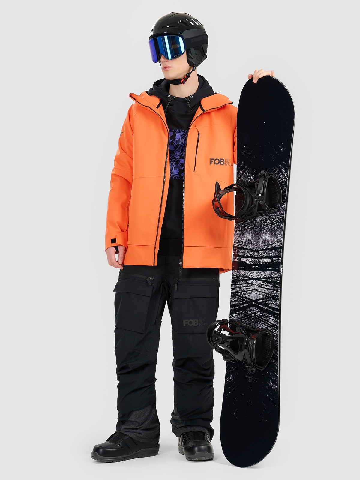 4F Kurtka snowboardowa membrana 15000 męska - pomarańczowa XXL