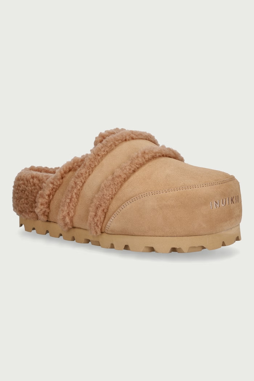Inuikii Cozy Loafer klapki na platformie damskie zamszowe